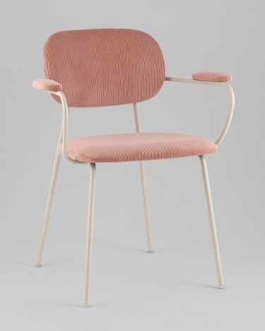Стул Stool Group Кэрол пыльно-розовый серые ножки