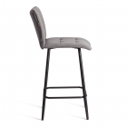 Полубарный стул Tetchair Bari/Бари велюр, серый, 29, 42х55х99 см
