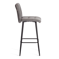 Барный стул Tetchair Medeo/Медео велюр, серый, 29, 45х56х113 см