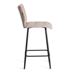 Полубарный стул Tetchair Bari/Бари велюр, бежевый, 7, 42х55х99 см