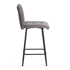 Полубарный стул Tetchair Medeo/Медео велюр, серый, 29, 42х56х102 см