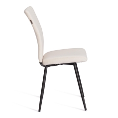 Стул обеденный Tetchair Monte Carlo TREND, велюр, молочный/черный, 4, 49х51х93 см