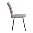 Стул обеденный Tetchair Bari LT, велюр, серый/черный, 29, 41х55х89 см