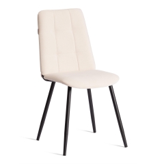 Стул обеденный Tetchair Asti TREND, велюр, молочный/черный, 4, 47х54х86 см