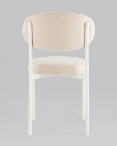 Стул Stool Group Бриф SN NEW велюр молочный каркас белый муар 4 шт