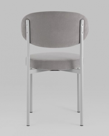 Стул Stool Group Бриф SN NEW велюр серый каркас светло-серый муар 4 шт