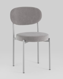 Стул Stool Group Бриф SN NEW велюр серый каркас светло-серый муар 4 шт
