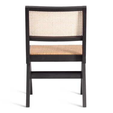 Стул Tetchair LOKI дерево вяз/ротанг, 51х44х86 см, черный