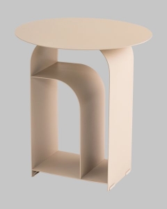 Журнальный столик Stool Group Arwel металл бежевый