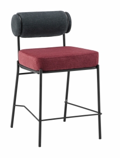 Стул полубарный Stool Group Ponpoun ПБ темно-серый бордо