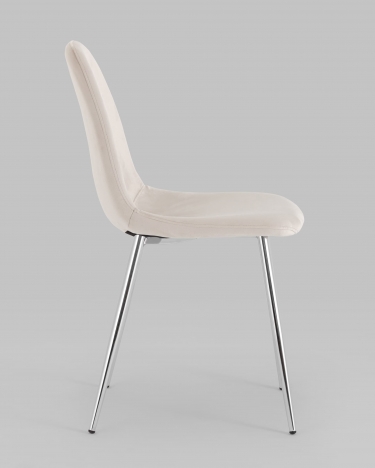 Стул Stool Group Валенсия SN NEW велюр бежевый хромированные ножки