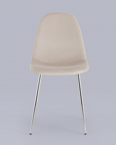 Стул Stool Group Валенсия SN NEW велюр бежевый хромированные ножки