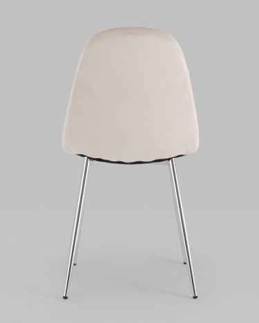 Стул Stool Group Валенсия SN NEW велюр бежевый хромированные ножки