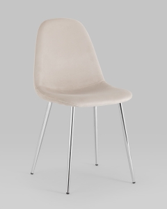 Стул Stool Group Валенсия SN NEW велюр бежевый хромированные ножки