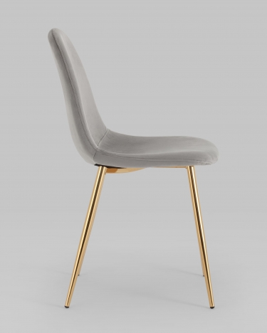 Стул Stool Group Валенсия SN NEW велюр серый золотые ножки