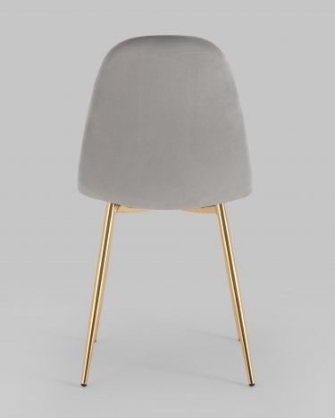 Стул Stool Group Валенсия SN NEW велюр серый золотые ножки