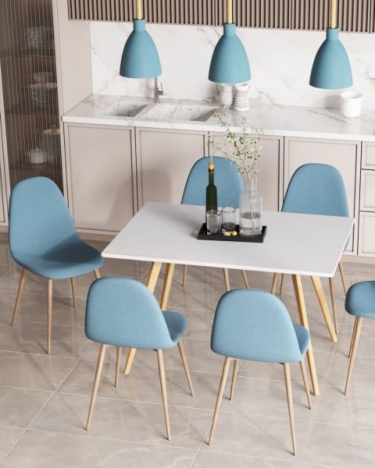 Стул Stool Group Валенсия SN NEW голубой рогожка