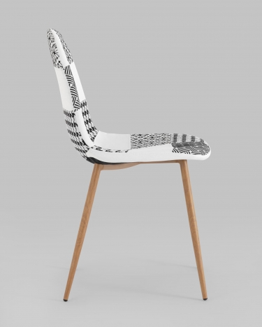 Стул Stool Group Валенсия SN NEW пэчворк черно-белая ткань