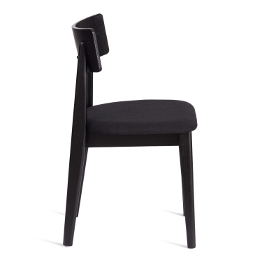 Стул Tetchair THOR дерево вяз/ткань лен, черный/черный лен, 50х48х81,5 см