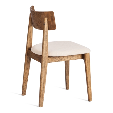 Стул Tetchair THOR дерево вяз/ткань лен, груша3/бежевый лен, 50х48х81,5 см