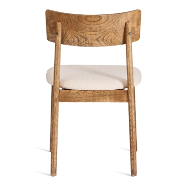 Стул Tetchair THOR дерево вяз/ткань лен, груша3/бежевый лен, 50х48х81,5 см