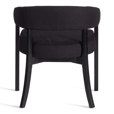 Стул Tetchair SURTUR дерево вяз/ткань лен, черный/черный лен, 54х53х74 см