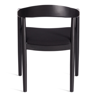 Стул Tetchair BALDUR дерево вяз/ткань лен, черный/черный лен, 49х52х76,5 см