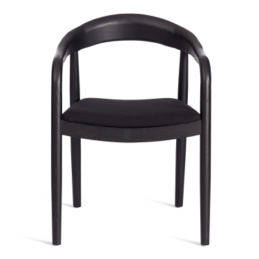 Стул Tetchair BALDUR дерево вяз/ткань лен, черный/черный лен, 49х52х76,5 см