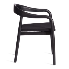 Стул Tetchair BALDUR дерево вяз/ткань лен, черный/черный лен, 49х52х76,5 см