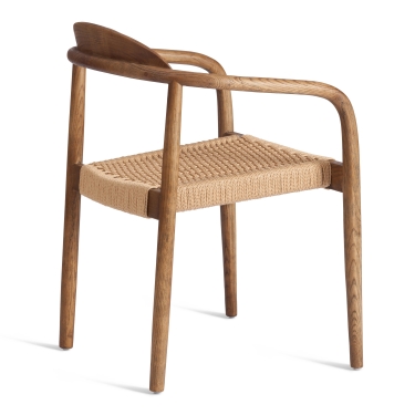 Стул Tetchair MIDGARD дерево вяз/бечевка, Груша 3, 50x51х78,5 см