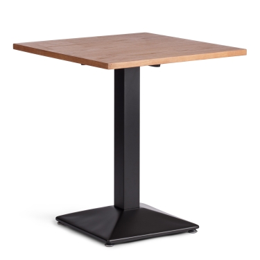 Стол Tetchair RAGNAROK дерево вяз/железная опора, 70х70х76 см, груша 3/черная опора