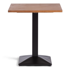 Стол Tetchair RAGNAROK дерево вяз/железная опора, 70х70х76 см, груша 3/черная опора