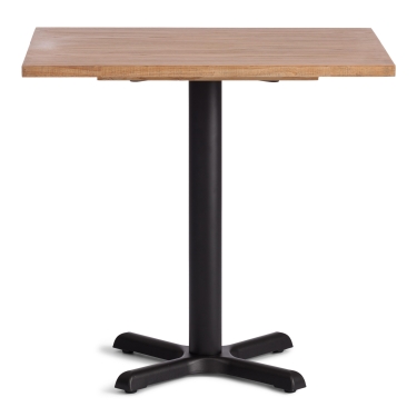 Стол Tetchair VALHALLA дерево вяз/железная опора, 80х65х76 см, груша 3/черная опора
