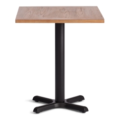 Стол Tetchair VALHALLA дерево вяз/железная опора, 80х65х76 см, груша 3/черная опора