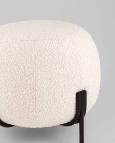 Пуф Stool Group Флик new ткань букле молочный