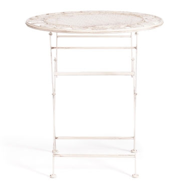 Стол Tetchair Patio PL08-11139 стальной сплав, античный белый, 70х75 см