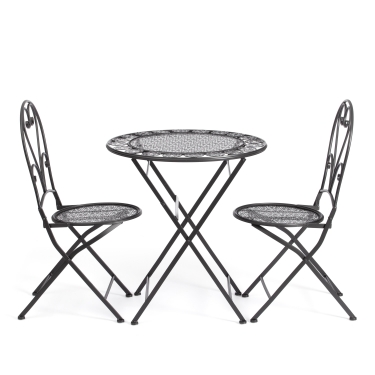 Стол Tetchair Patio PL08-11139 стальной сплав, черный, 70х75 см