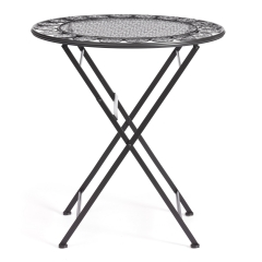 Стол Tetchair Patio PL08-11139 стальной сплав, черный, 70х75 см