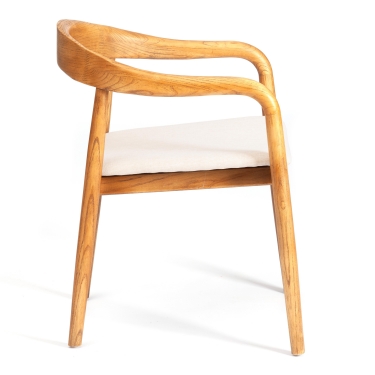 Стул Tetchair BALDUR дерево вяз/ткань лен, груша3/бежевый лен, 49х52х76,5 см