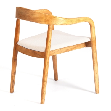 Стул Tetchair BALDUR дерево вяз/ткань лен, груша3/бежевый лен, 49х52х76,5 см