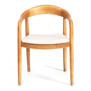 Стул Tetchair BALDUR дерево вяз/ткань лен, груша3/бежевый лен, 49х52х76,5 см