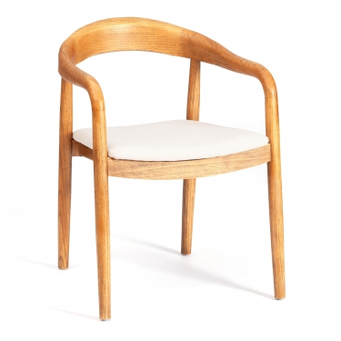 Стул Tetchair BALDUR дерево вяз/ткань лен, груша3/бежевый лен, 49х52х76,5 см