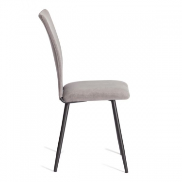 Стул обеденный Tetchair La Rousse NEW, флок , серый/черный, 29, 45x55x93 см