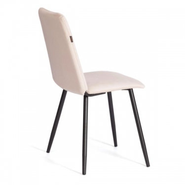 Стул обеденный Tetchair Asti TREND, флок , бежевый/черный, 7, 47х54х86 см