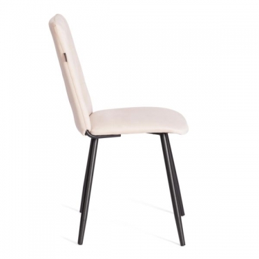 Стул обеденный Tetchair Asti TREND, флок , бежевый/черный, 7, 47х54х86 см