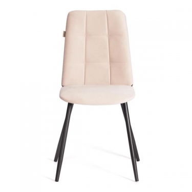 Стул обеденный Tetchair Asti TREND, флок , бежевый/черный, 7, 47х54х86 см