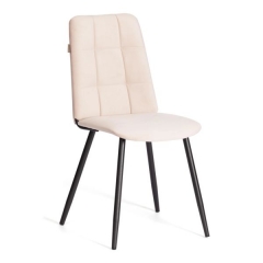 Стул обеденный Tetchair Asti TREND, флок , бежевый/черный, 7, 47х54х86 см