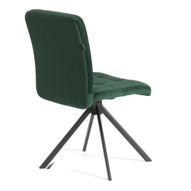 Стул обеденный Tetchair Medeo поворотный механизм 360, велюр, Deep Forest изумруд