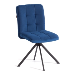 Стул обеденный Tetchair Medeo поворотный механизм 360, велюр, Blue синий