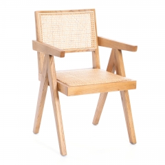 Стул Tetchair LOKI дерево вяз/ротанг, Груша 3, 50х50х84 см